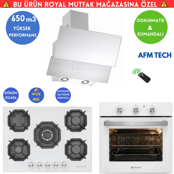 Eminçelik S2 Cam Turbo Ankastre Set (AO 2160 BP W60+22 386 5 Göz
