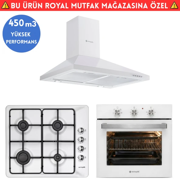 Eminçelik STARON Turbo Ankastre Set ( AO 2160 BP W60 + 31 221 Emaye