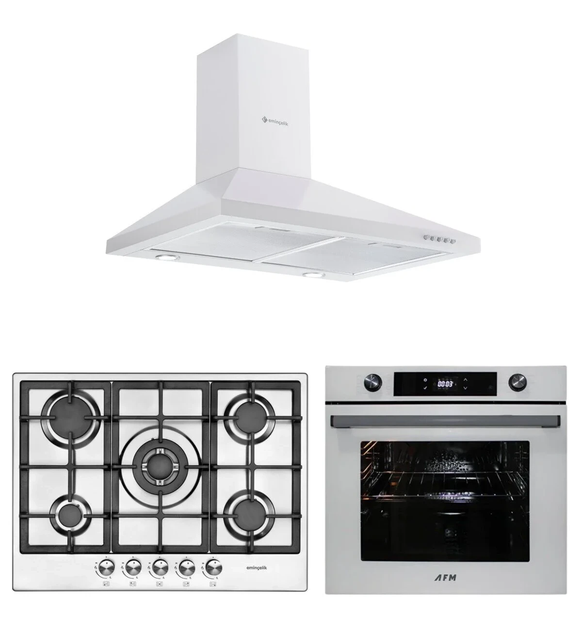 Eminçelik ve AFM Tech Marka Arx -inox 5 Gözlü Ankastre Set (7701