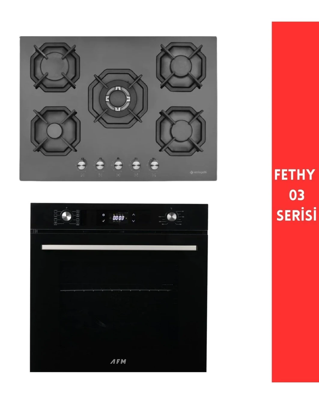 Eminçelik ve AFM Tech MARKALI /Fethy-03 Turbolu Dijital 2’li Ankastre Set