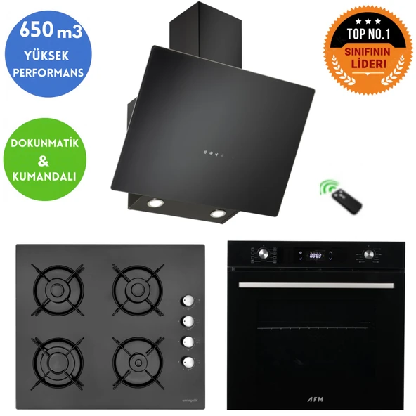 Eminçelik ve AFM Tech Markalı/ Nexa Cam Turbo Ankastre Set ( FM7700+12