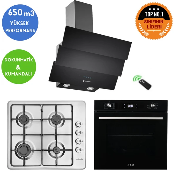 Eminçelik ve AFM TECH Markalı / SEF Emaye İnox Ankastre Set (31 220