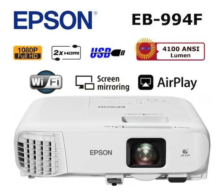 EPSON EB-994F Kablosuz Full HD 4100 Ansi Lümen Projeksiyon Cihazı