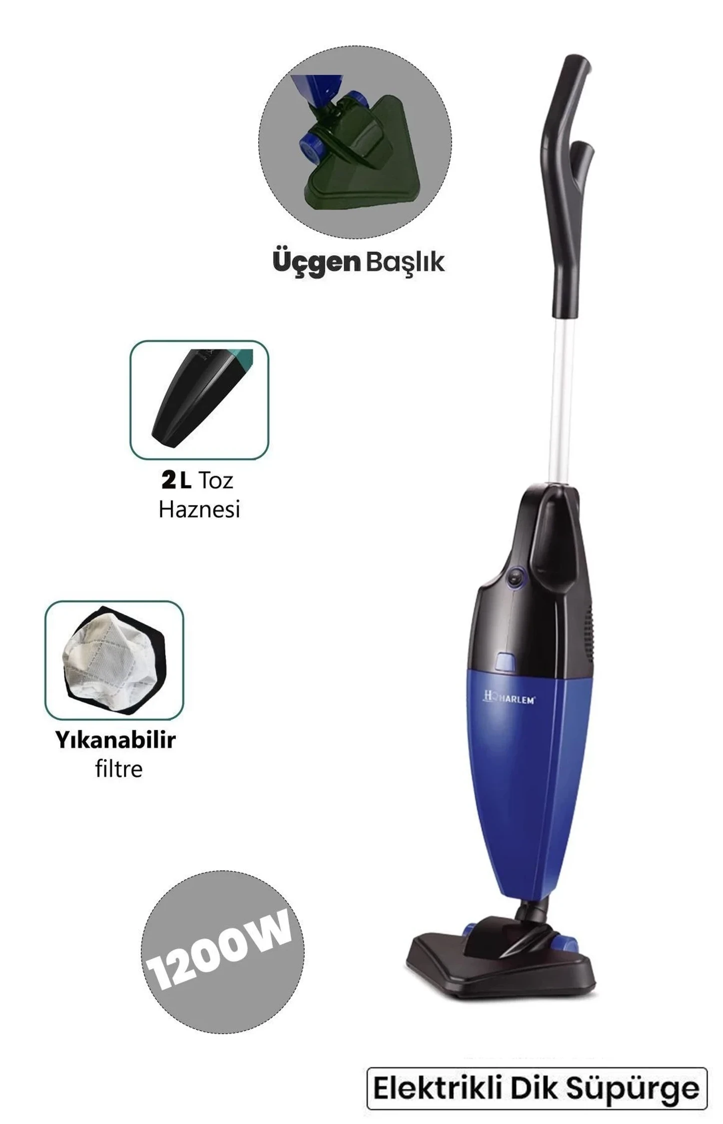 Erdem Store 2In1 Dikey Ve Elde Elektrikli Süpürge 2 Litre Hazneli 800W