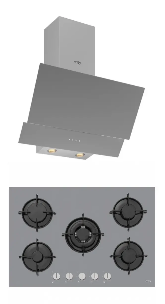 Esty 2’li Cam Ankastre Set (3480 Touch Davlumbaz