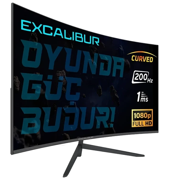 EXCALIBUR 27″ E27FHD-G 1MS 200Hz HDMI-DP Kavisli Gaming Monitör (1920