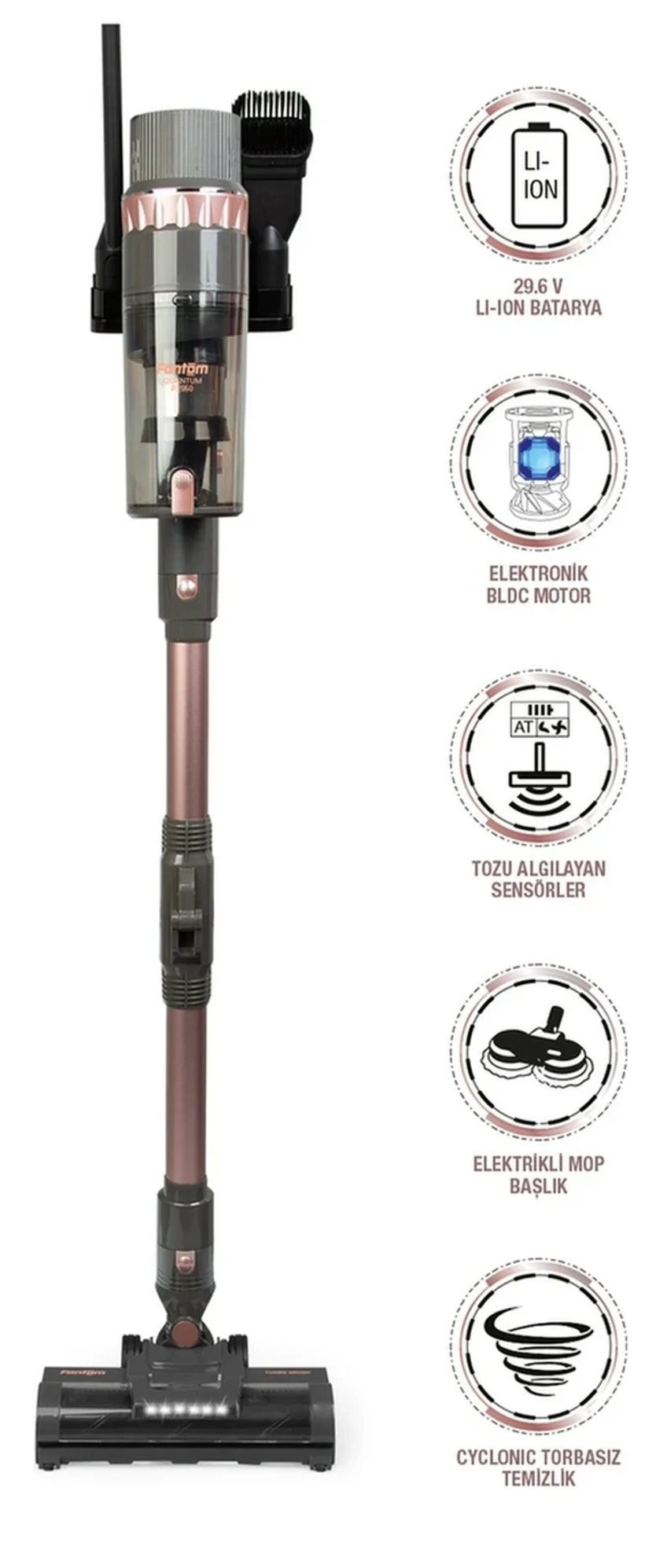 Fantom Quantum P2050 1000 W 1 L Sarjlı Dikey Süpürge