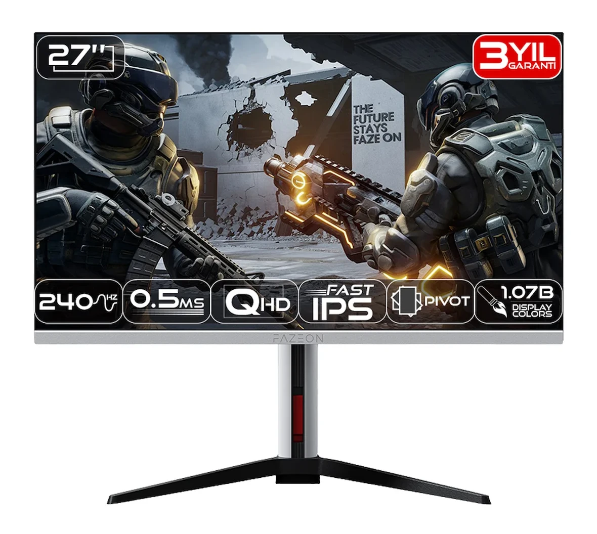 FAZEON X27F241QP 27 inc 240Hz 0.5ms HDMI DP RGB FeeSync G-Sync HDR400