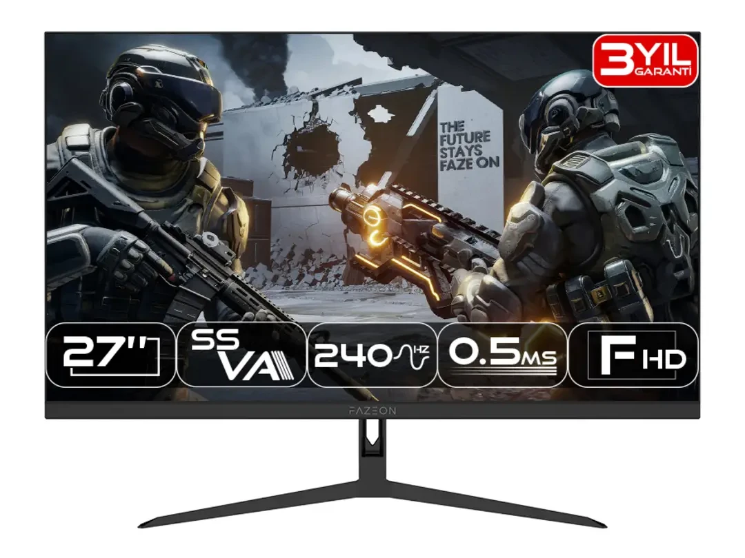 Fazeon X27F250S 27″ 240Hz 0.5ms Fast VA FHD Hdmı*1 + DP*1+USB*1 RGB Monitör