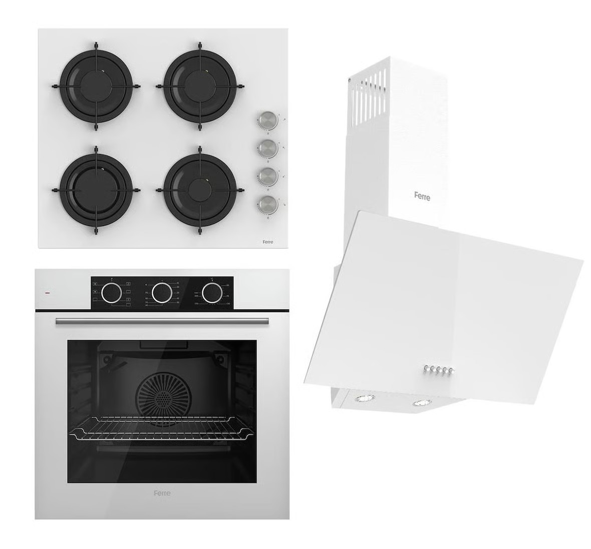 Ferre FLOWART BASIC Serisi Ankastre Set (CS206 + XE62CB + D087 )