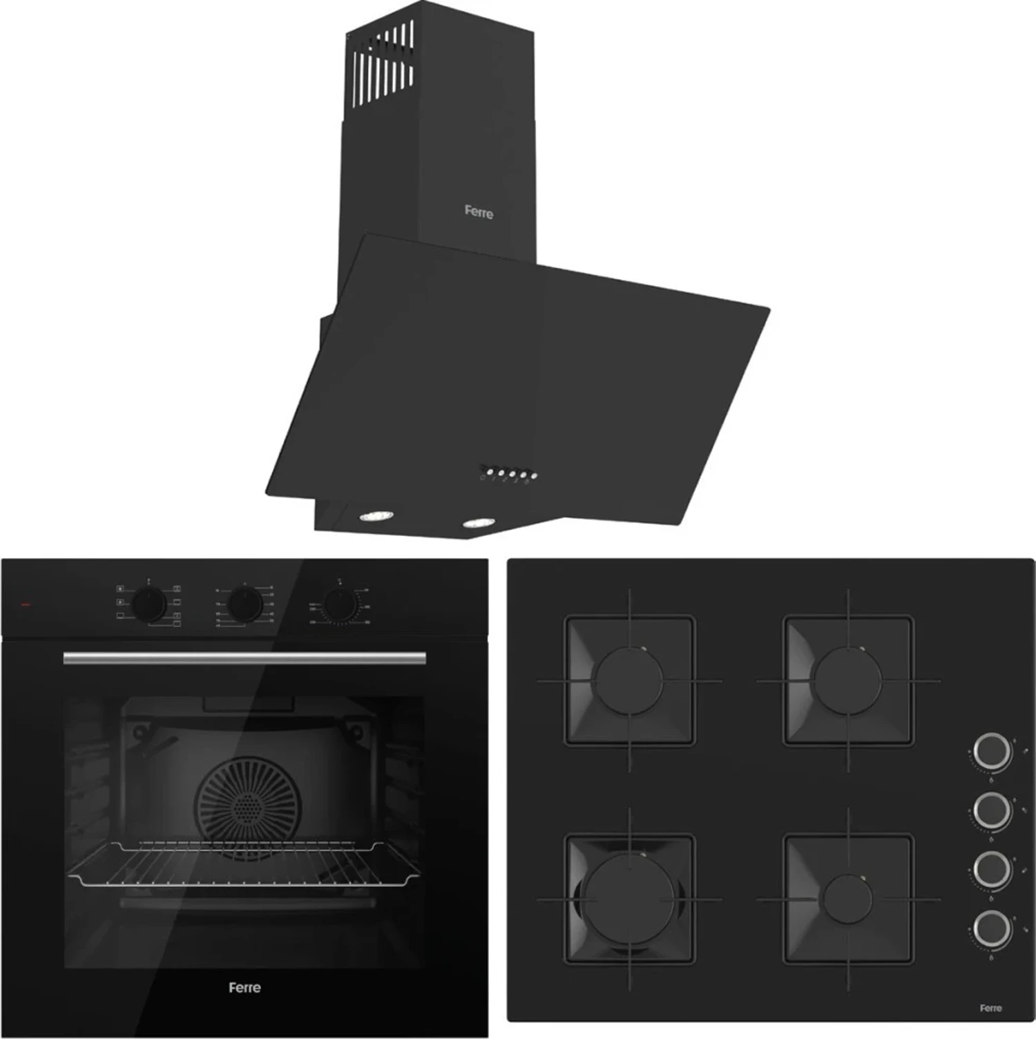 Ferre FlowArt QBL62CS – SS205 Ankastre Set