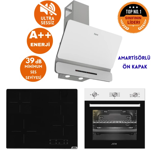 Ferre ve AFM Tech Markalı / Edge Elektrikli Vitro. Sessiz Ankastre Set
