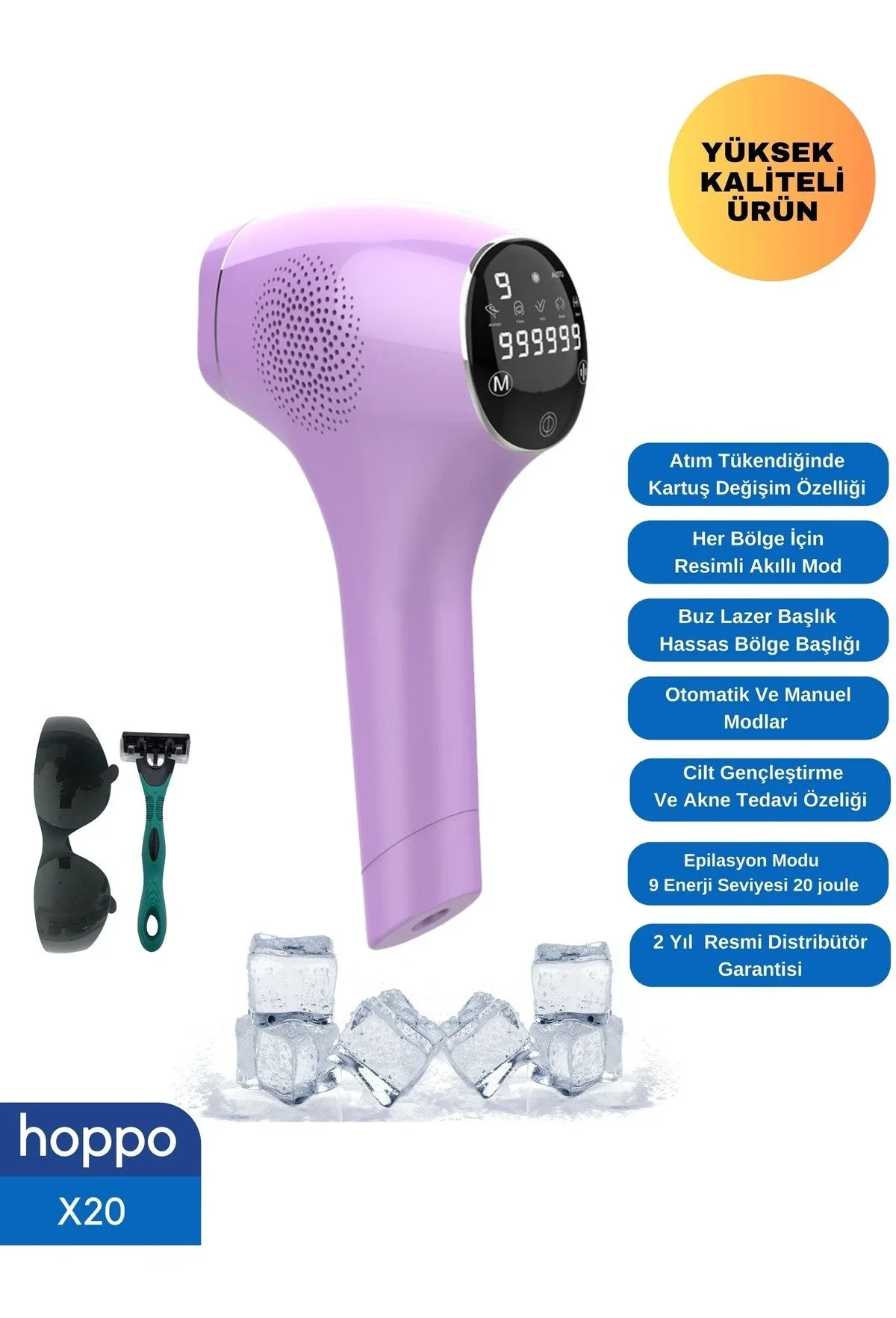 FeyzaDesign IPL Buz Lazer Epilasyon Cihazı X20