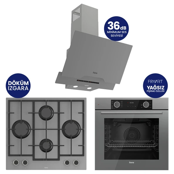 Fryart Chef Edition 3’lü Ankastre Set XE63CPR-LN388-D065SA