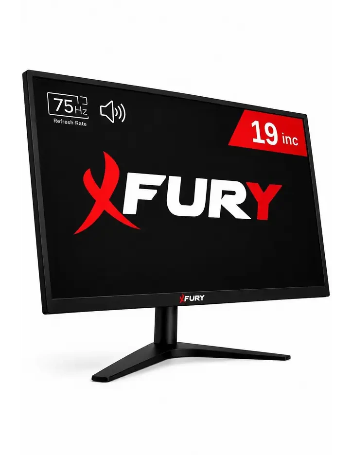 FURY Geniş Ekran 75 Hz Dahili Hoparlör Sesli Led 19 inç HD 5 ms Monitör
