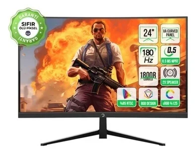 GamePower Vivid T40 24” Curved RGB 180Hz 0.5ms FHD Va Panel 2x2W Monitör