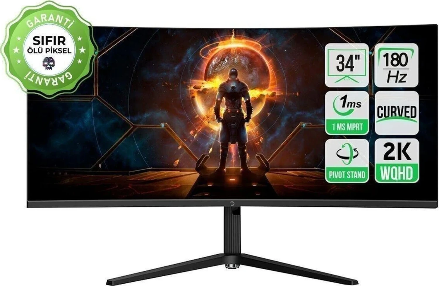 Gamepower WQ34 34” 1ms 180Hz Curved 2k Uwqhd 3440*1440 Gaming Monitör