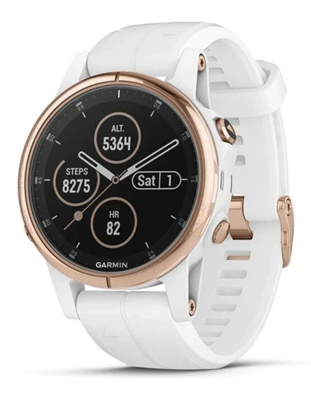 Garmin fenix 5S Plus, Smaller-Sized Multisport GPS Smartwatch, Özellikler Renk Topo Haritalar, Kalp Puanı İzleme, Müzik ve İletişimsiz Ödeme, Beyaz/