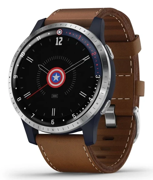 Garmin Legacy Hero Series, Marvel Captain America Inspired Premium Smartwatch, Captain America Inspired App Experience