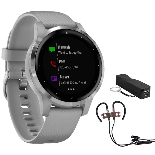 Garmin Vivoaktif 4S Smartwatch (010-02172-01) Kablosuz Sport Earbuds & More