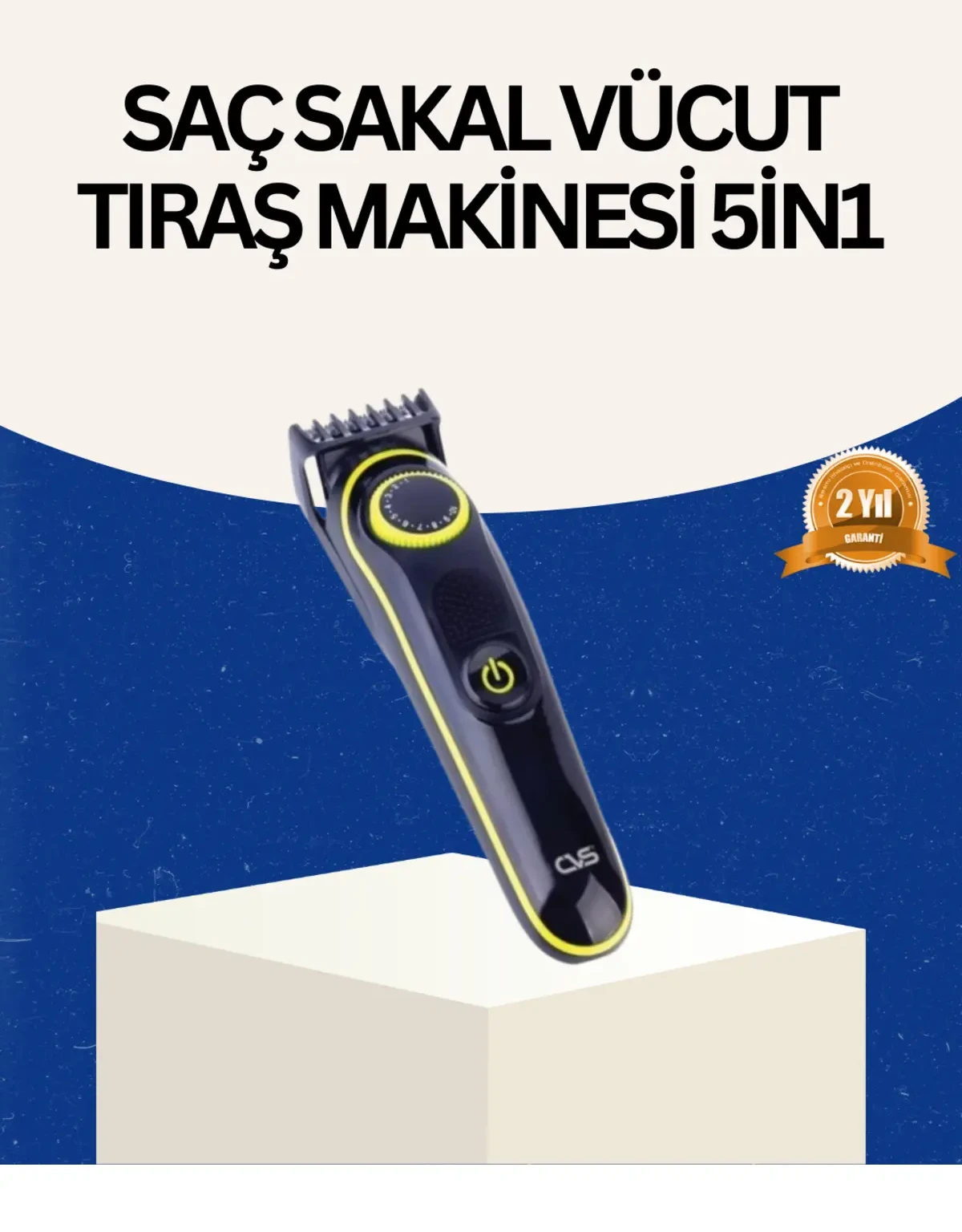 Şarjlı Sessiz Çalışan Saç ve Sakal Şekillendirici Profesyonel Erkek