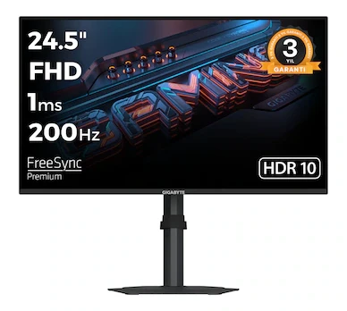 Gigabyte G25F2 24.5″ 1 ms Full HD Pivot IPS 200 Hz Oyuncu Monitörü