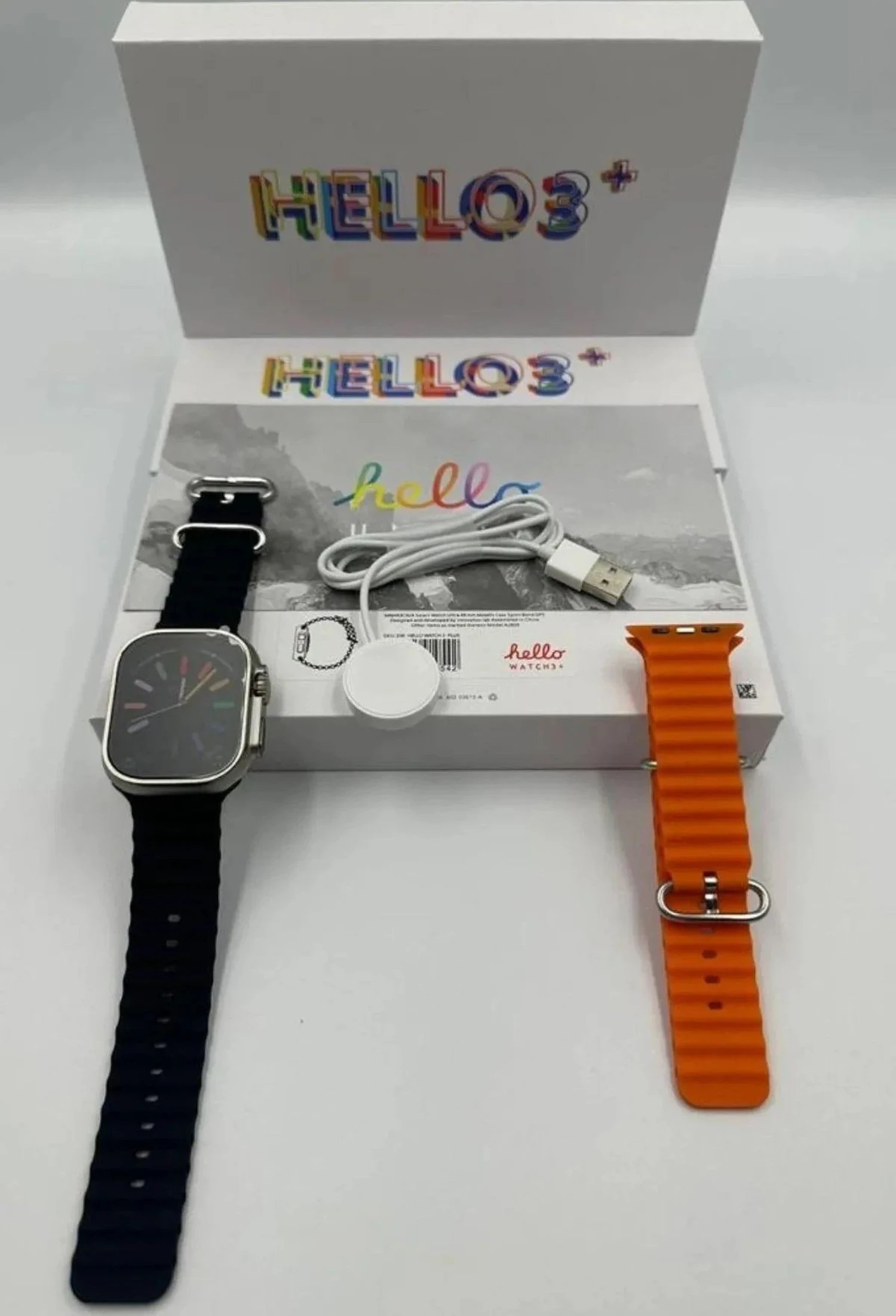 Hello Watch 3 Amoled 2 Kordonlu Ultra 49mm Watch 8 Wireless Şarj Akıllı Saat