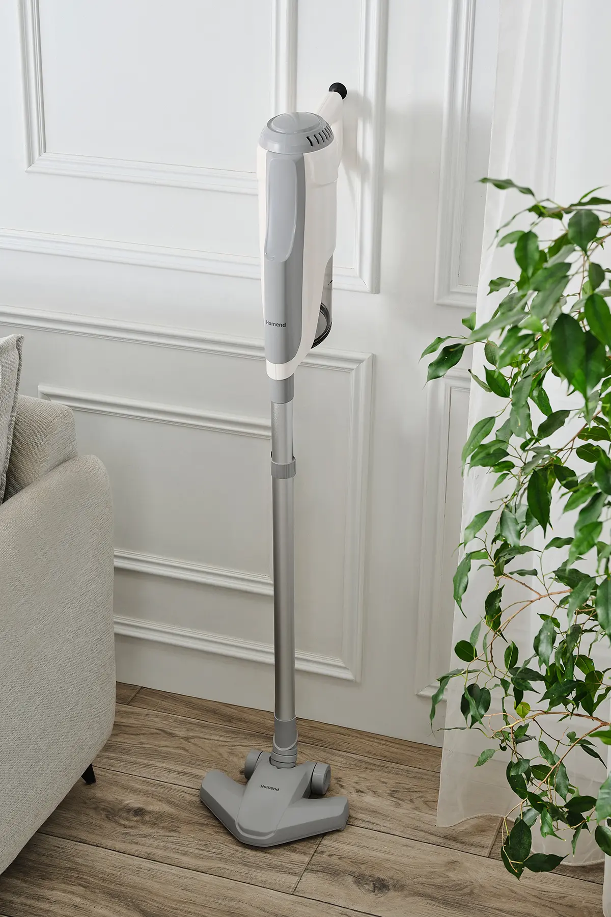 HOMEND Dustroyer 1272H 2 in 1 Metal Borulu Kablolu Dikey Süpürge Gri
