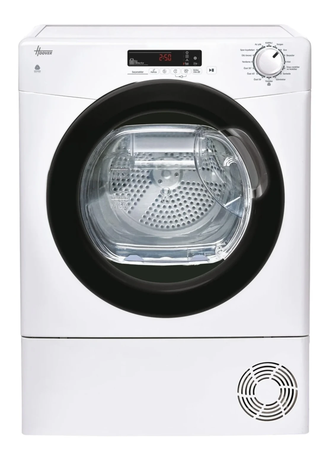 Hoover HLE H10N1DBEX-17 10 kg Çelik Kazanlı Isı Pompalı Kurutma Makinesi