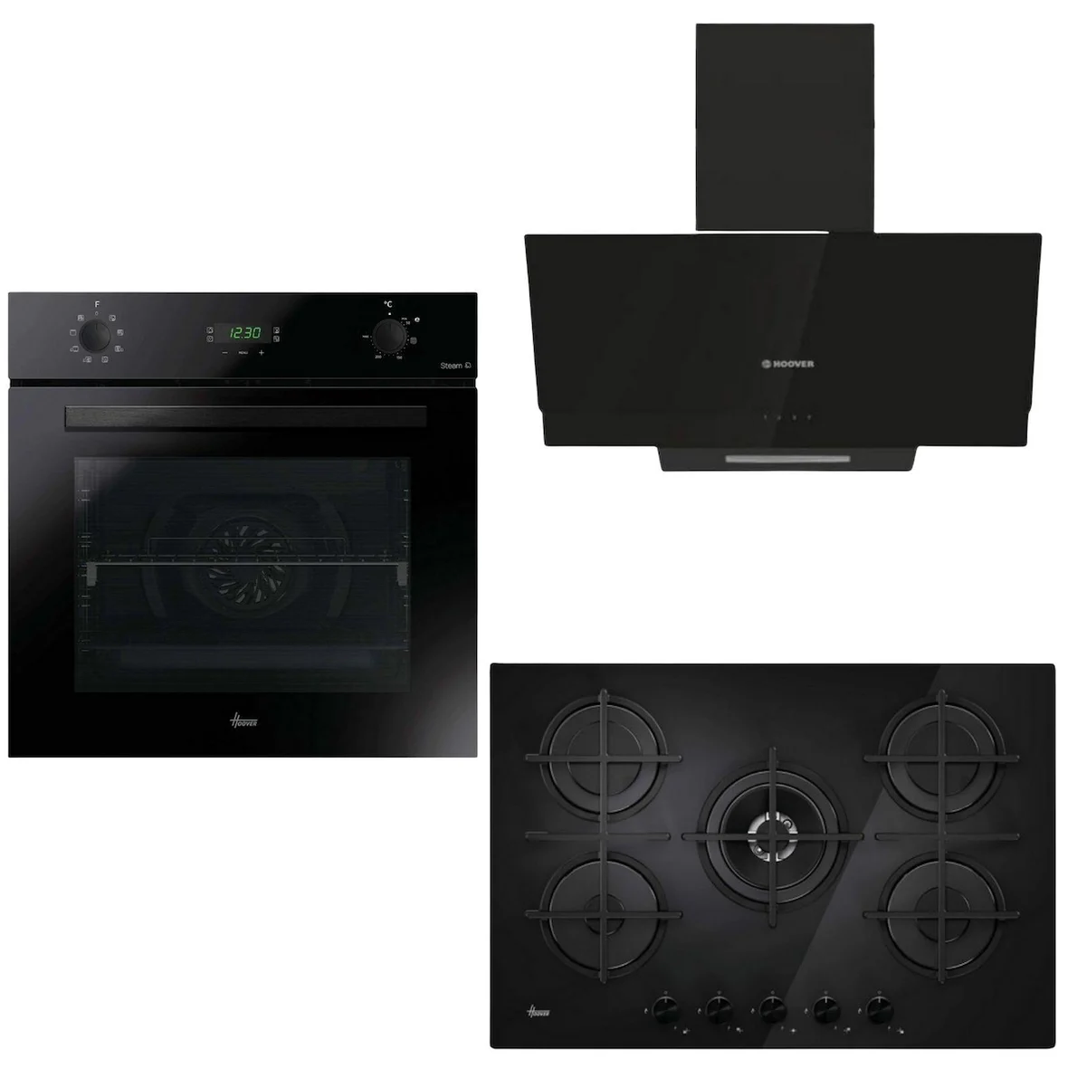 Hoover XL Ankastre Set ( HO3158B -HVG7PB/TK- Hdg9c2gbtk )