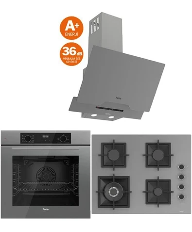 Icon Plus 75 Serisi 3LÜ CAM Ankastre SET (QBL63CPR-SC408-D065SA)