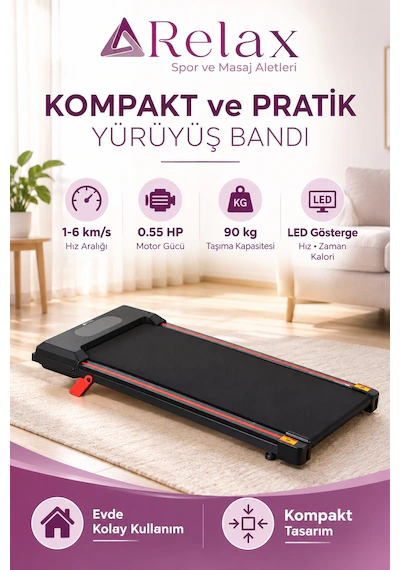 İnce Ve Pratik Tasarım Kompakt Yürüme Ve Koşu Bandı RL-870