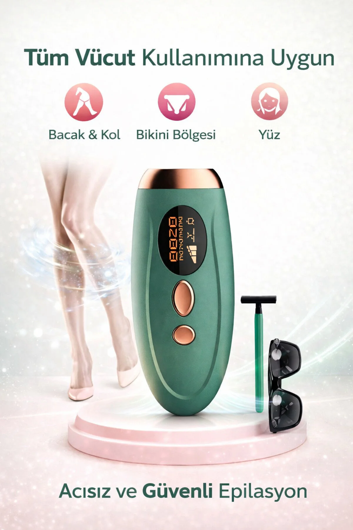 IPL Lazer Epilasyon Cihazı 990.000 Atım Manuel & Otomatik Mod
