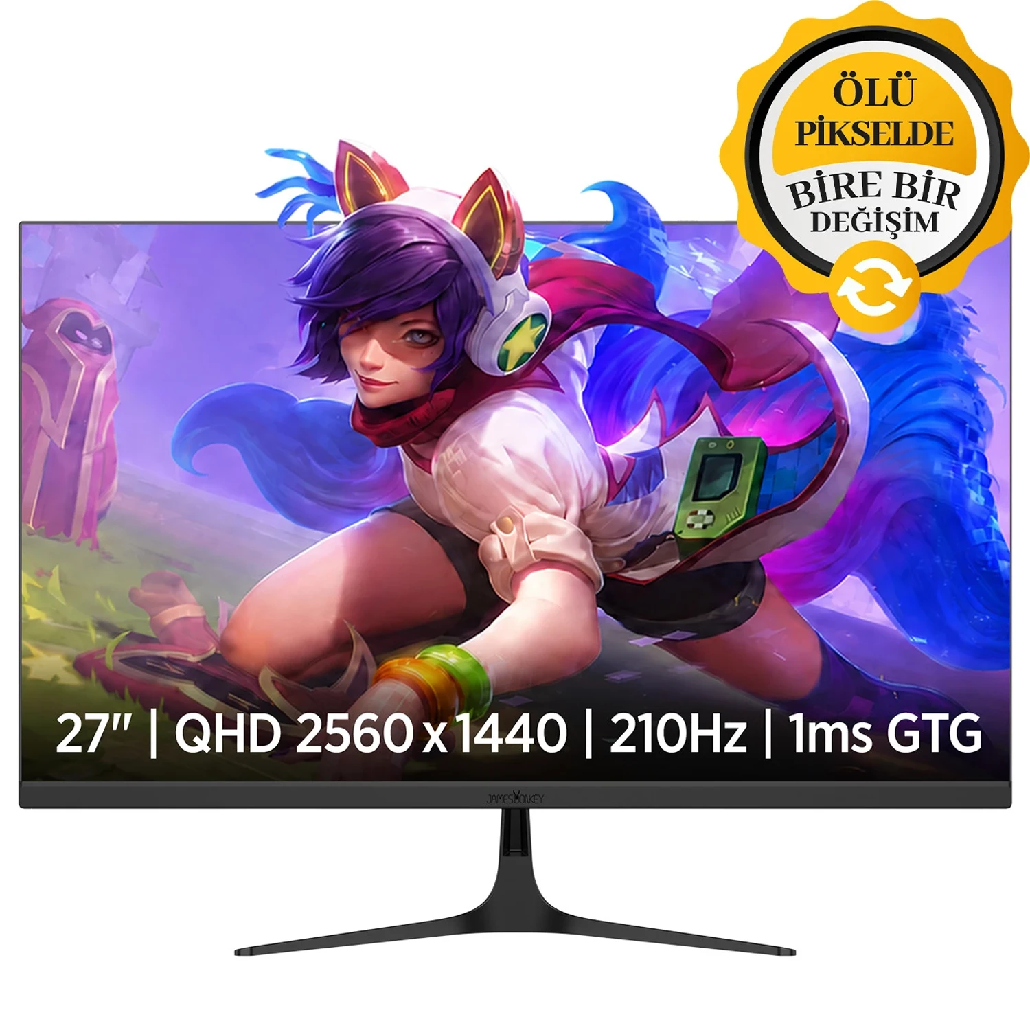 James Donkey Velor Q60 27” 210Hz 1Ms GTG Fast IPS QHD 2K 10 Bit Monitör