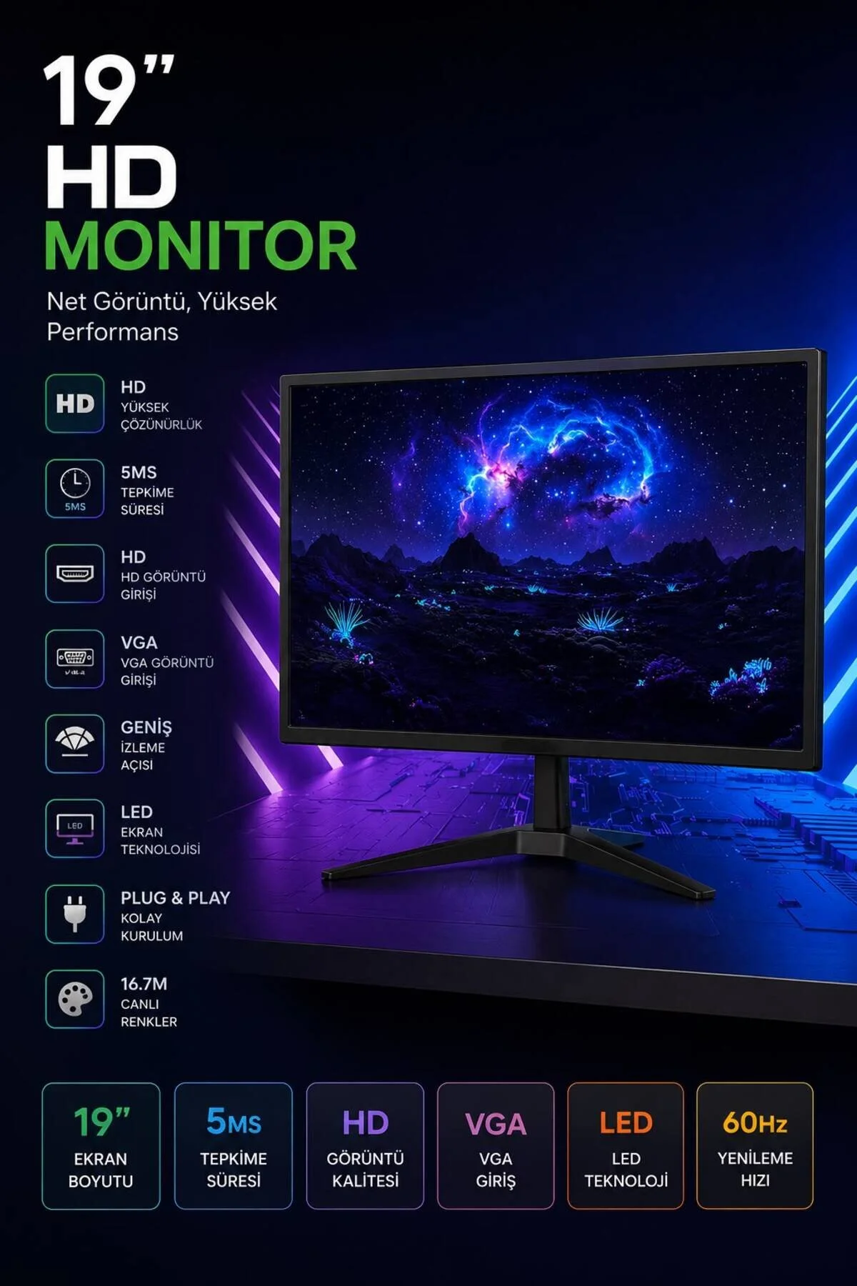 Kam Concept 19 Ekran Pc Monitör