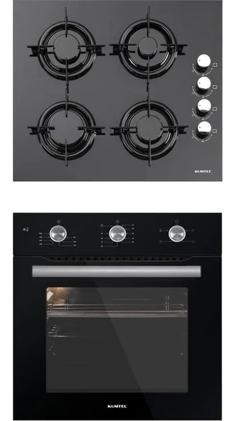 Kumtel 2’Li Camlı Ankastre Set (A6-SF2 (MT) + KO-40 TAHDF)