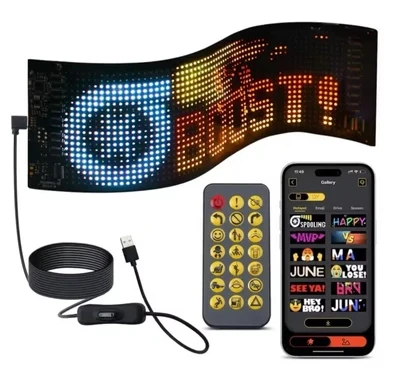 Led Panel Cama Yapışan Telefon Kontrollü Led Ekran Panel 16*64 Led