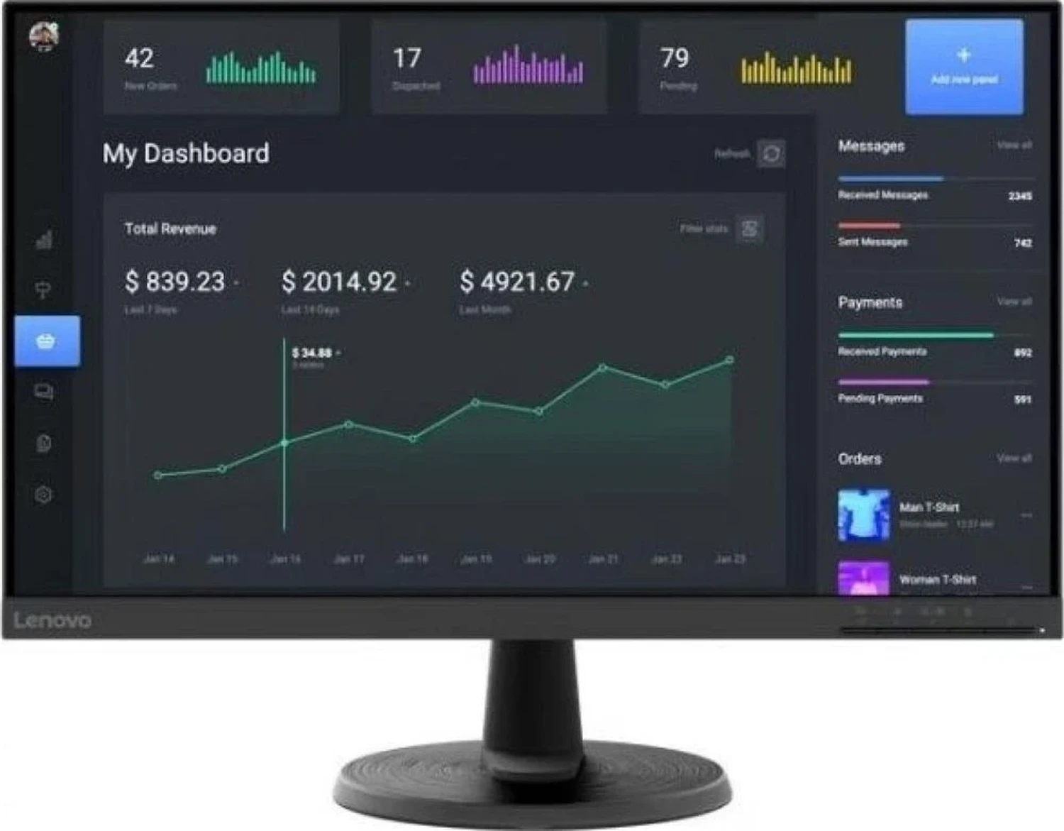 Lenovo C24-40 23,8″ Fhd 4Ms 75Hz Hdmı+Vga Monitör