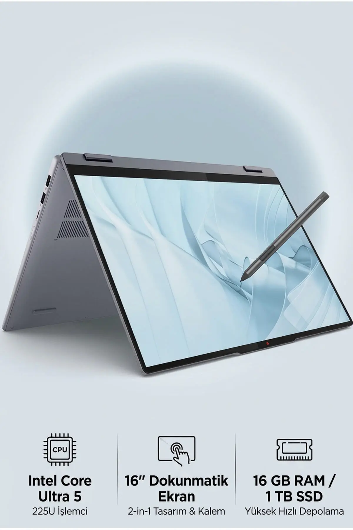 LENOVO Ideapad 5 2-In-1 16AIL10 Ultra 5 225U Aı 1tbSSD 16