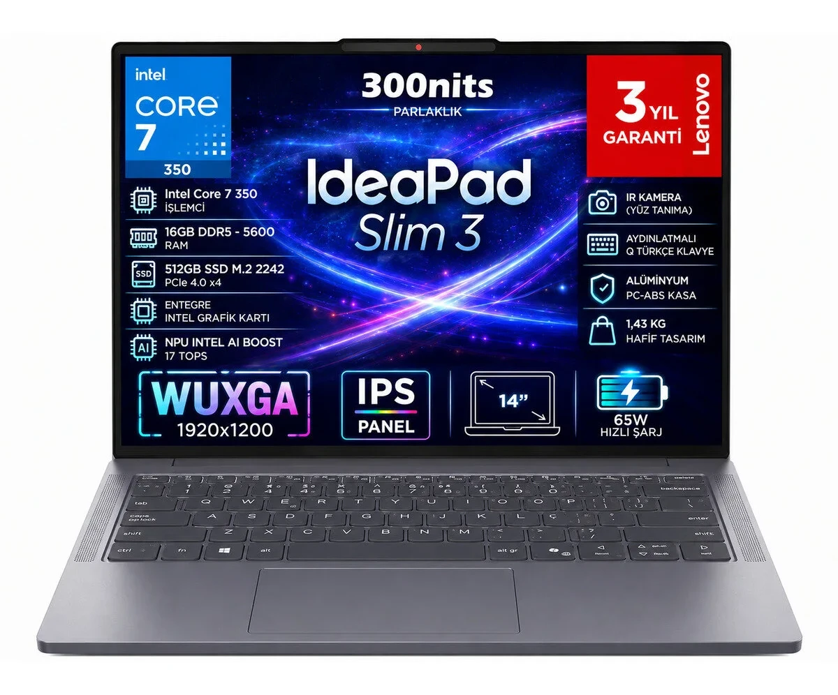 LENOVO IdeaPad Slim 3 14IWC11 Intel Core 7 350 SSD FreeDos 14