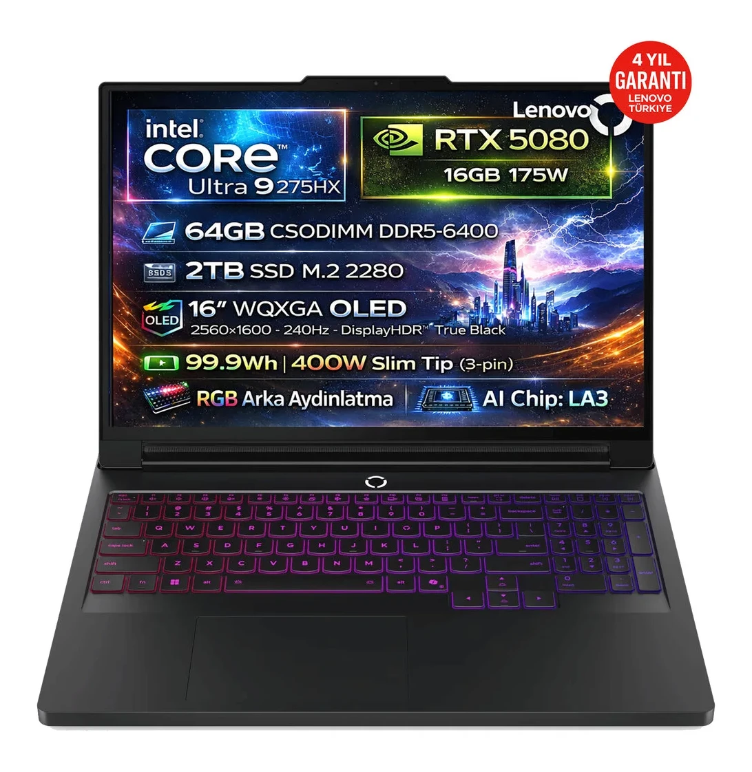 LENOVO Legion Pro 7 16IAX10H Ultra 9 275HX SSD RTX 5080 16