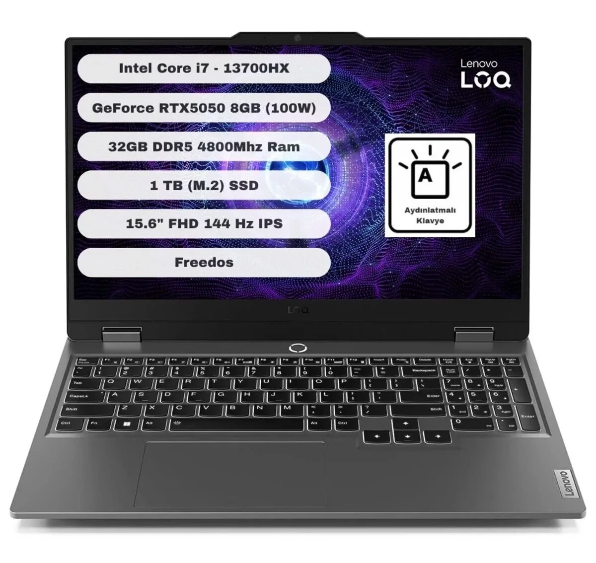 LENOVO LOQ 15IRX10 GTI321 Intel Core i7 13700HX SSD RTX5050 Freedos