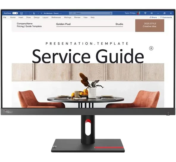 Lenovo Think Vision Monitör 23,8″ Düz