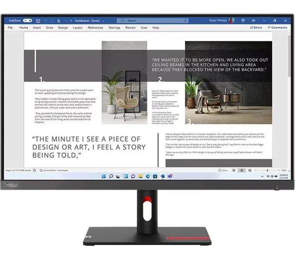 Lenovo Think Vision Monitör 27″ Düz