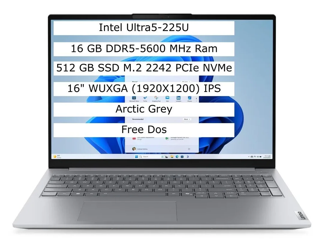 LENOVO Thinkbook 16 Ultra 5 225U SSD 16