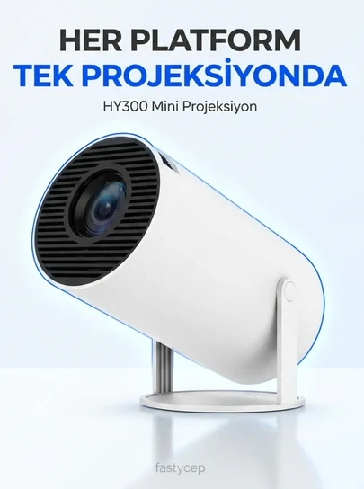 Lexroo HY300 Mini Projeksiyon Cihazı 4K Destekli Android WiFi