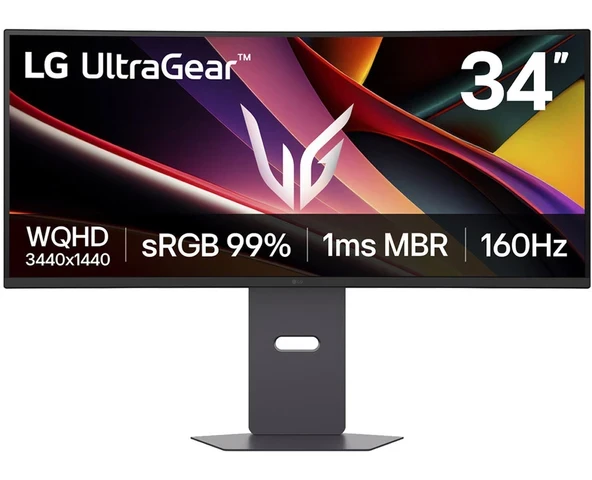 LG 34″ UltraGear™ WQHD Kavisli Oyun Monitörü, 160Hz, 1ms MBR, NVIDIA