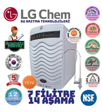 Lg Chem Gold Montaj Dahil 12lt 7fl 14aşama Su Arıtma Cihazı