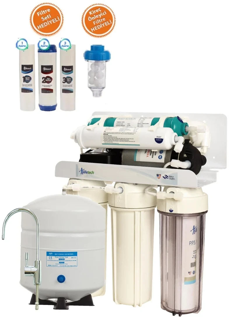 Lifetech 6 Aşamalı Alkali Pompalı Su Arıtma Cihazı LT-2A