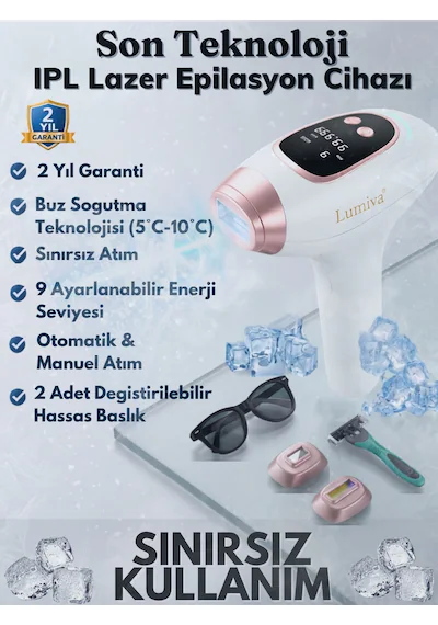 Lmv1020 Ipl Buz Lazer Epilasyon Cihazı 999.999 Atım